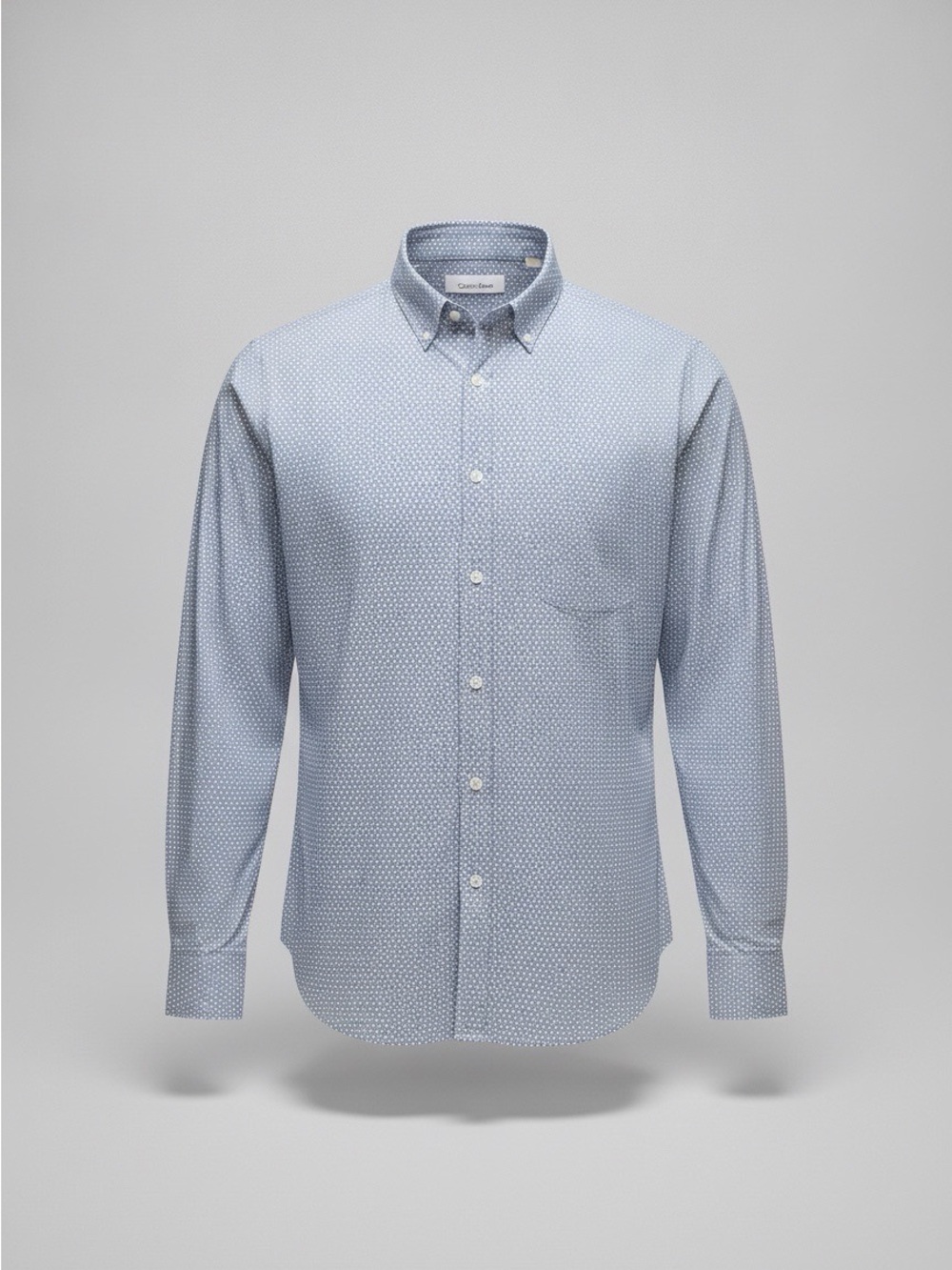 Calvin Klein Men’s Blue Geometric Button Down Dress Shirt